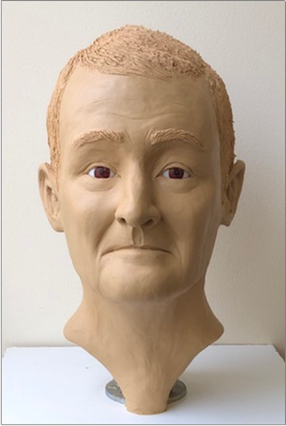 A clay facial reconstruction of this John Doe by Ohio BCI.