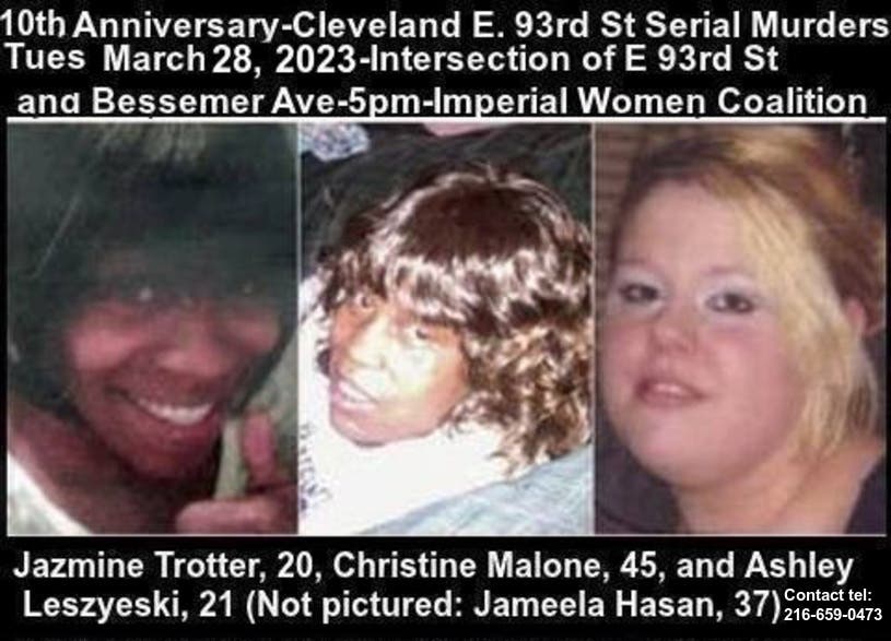 10-Year Anniversary of the Cleveland E 93rd St Serial Murders is March 28, 2023