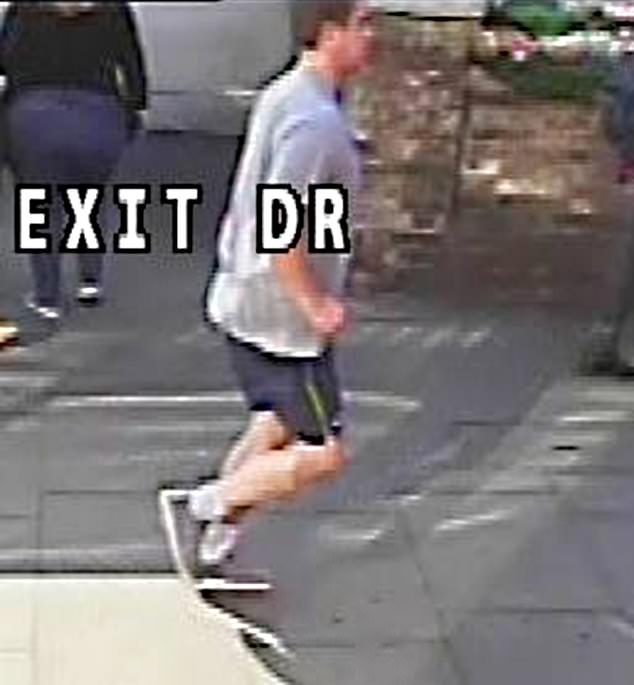 Pictured: The 'Putney Pusher' on the day of the shocking incident
