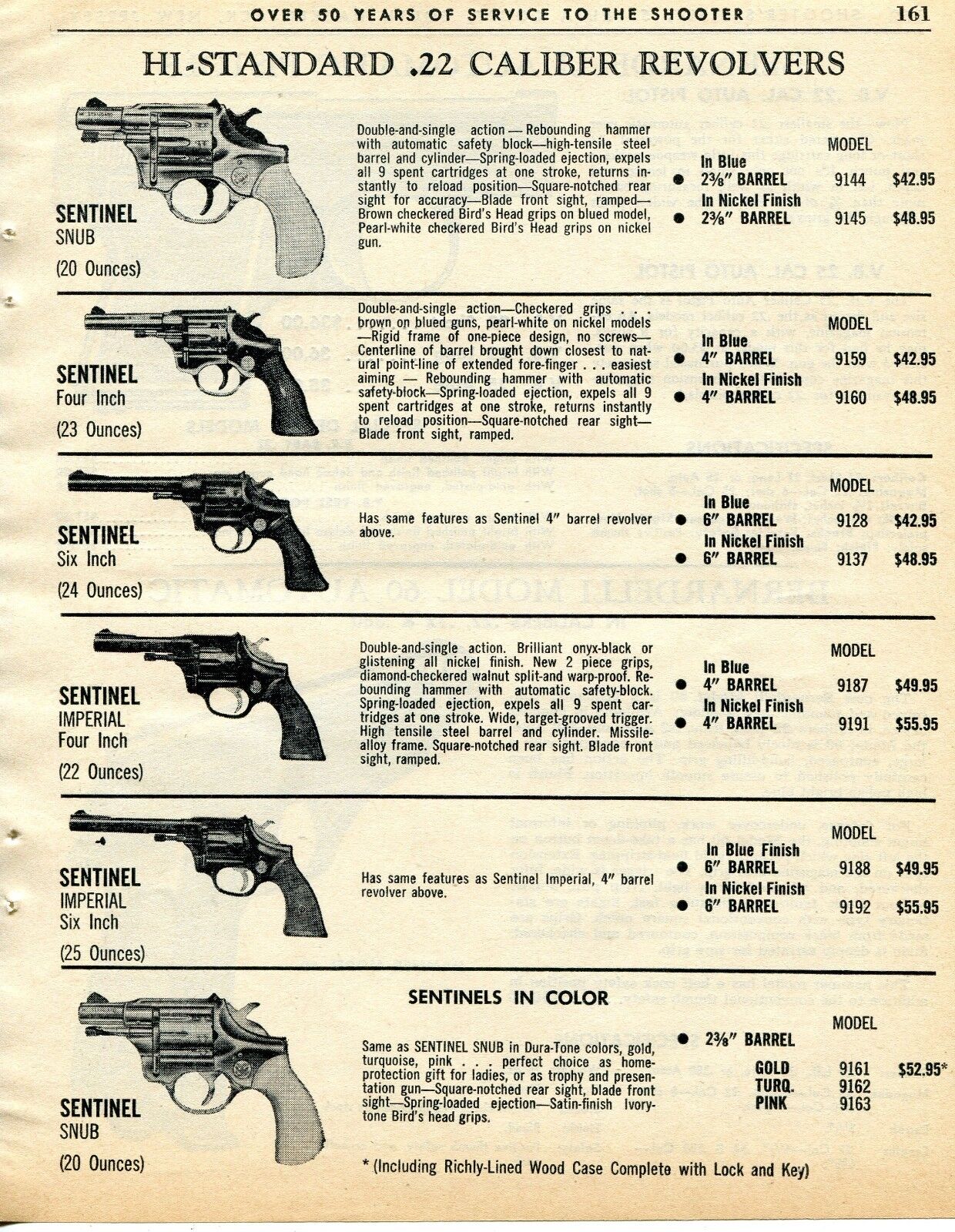 Image 1 - 1964 Print Ad of Hi Standard Sentinel Snub Imperial Four & Six Inch .22 Revolver