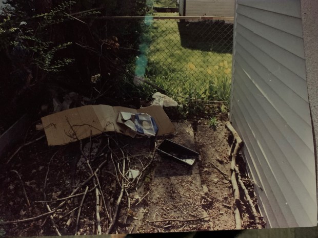 A female baby's body was found in a plastic grocery story hanging on this fence in Warren in 1999. Warren police are using new DNA technology to try and solve this cold case.(PHOTO WARREN POLICE)