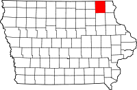 Winneshiek County in Iowa