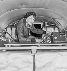 Image result for Amelia Earhart leans Over the Fuel Tanks. Size: 174 x 185. Source: earharttruth.wordpress.com