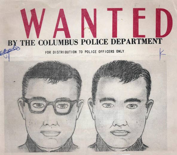 Columbus police released this wanted poster in the slayings of Mary Petry and William Sproat.