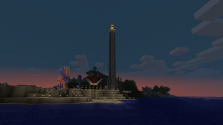 An in-server memorial I started (featuring a tower with flame with hope) that other server members contributed to.