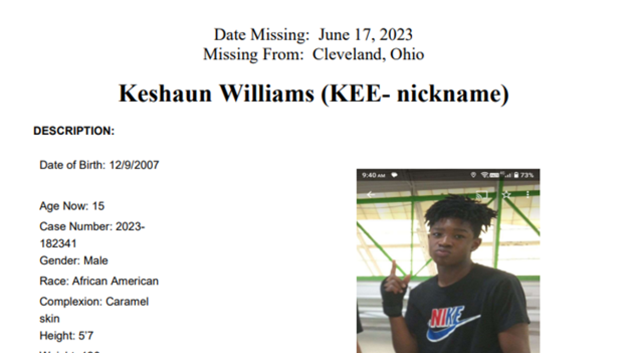 Keshaun Williams Missing 