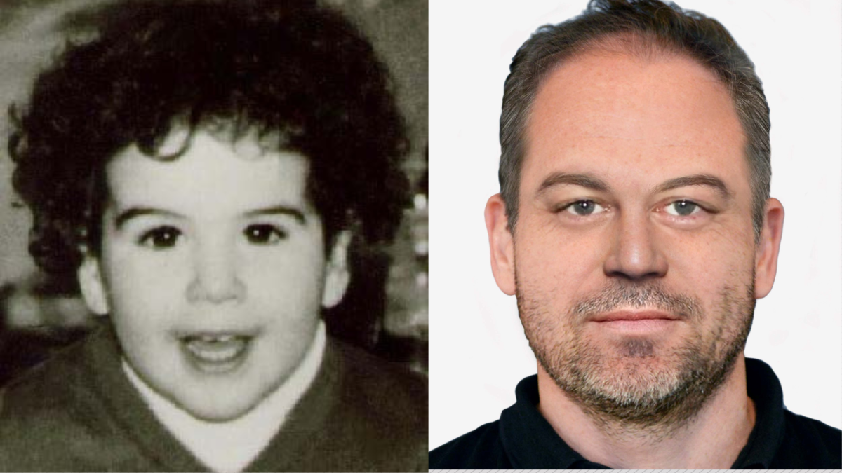 Jeffrey Dupres the year he went missing next to an age progression photo released by Slave Lake RCMP.