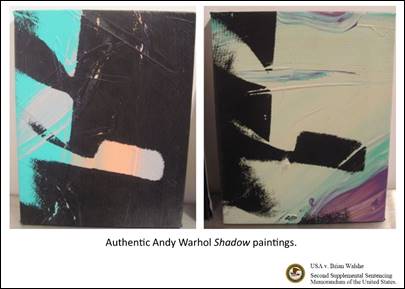 Real Andy Warhol Shadow paintings involved in Brian Walshe art fraud case